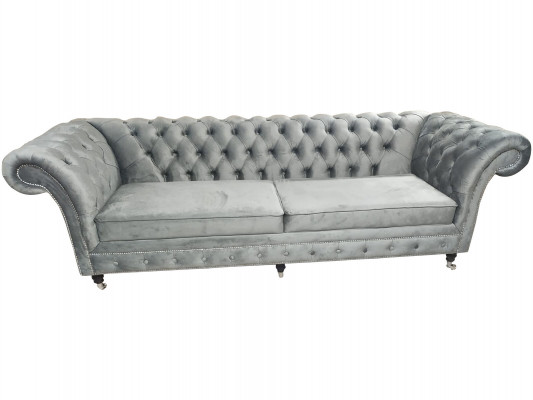 Sofa Chesterfield 3-zits bank Stofbank Stoffen banken Banken Bekleding 230cm