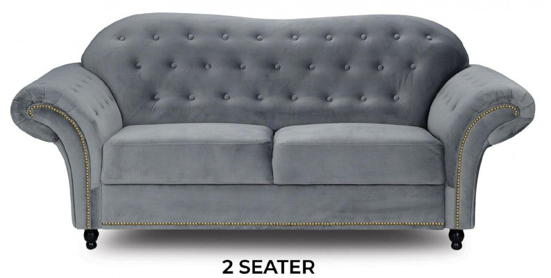 Chesterfield bankstel bank bekleding meubel 3+2+1 fluweel stof banken