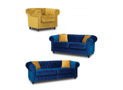 Chesterfield bankstel sofa meubels woonkamer inrichting 3+2+1 zits