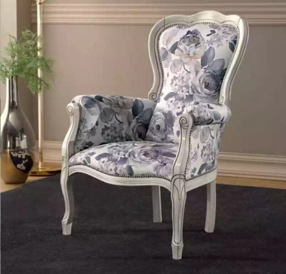 Klassieke fauteuil Ohrensessel gestoffeerde meubels Designerstof Woonkamer