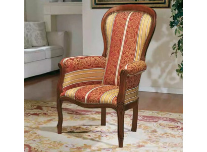 Klassieke fauteuil, luxe gestoffeerde fauteuil, houten frame, nieuw