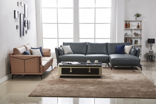 Designer bankstel bankstel hoekbank met voetenbank gestoffeerde woonlandschap
