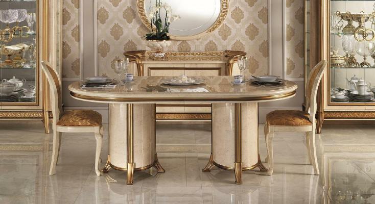 arredoclassic™ Sinfonia Eetkamer Compleet Vitrine Stoelen Tafel Barok