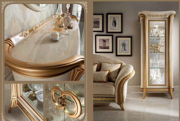 arredoclassic™ Sinfonia Eetkamer Compleet Vitrine Stoelen Tafel Barok