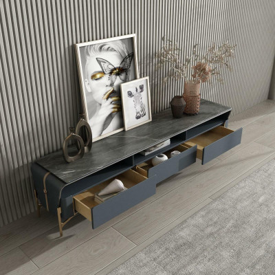 Salontafel dressoir 2-delig woonkamer tafel lowboard meubels wandkasten