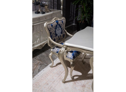 Fauteuil Stoelen Armleuning Gestoffeerde stoel Luxe stoel Eetkamer Gestreept