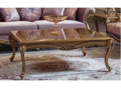 Koninklijke salontafel goudbruine tafel barok rococo salontafels hout