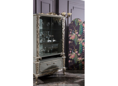 Vitrine glas houten kast vitrine woonkamer meubels dressoir kasten
