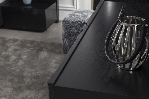 Zwarte ladekast sideboard kast dressoir ladenkasten kasten 138cm meubels