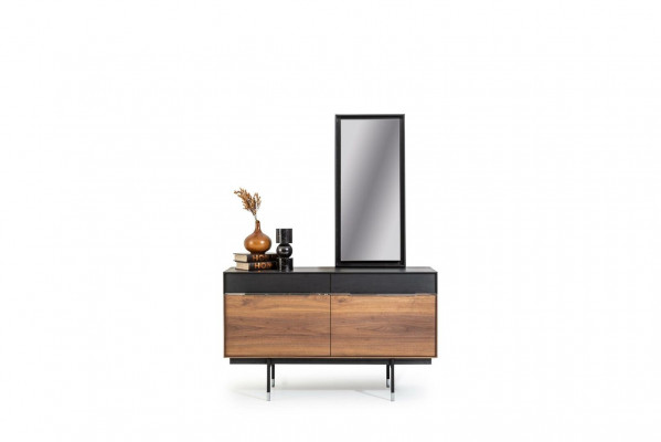 Spiegel Luxe Staande Wandspiegel Zwarte Frame Stijl 100x46