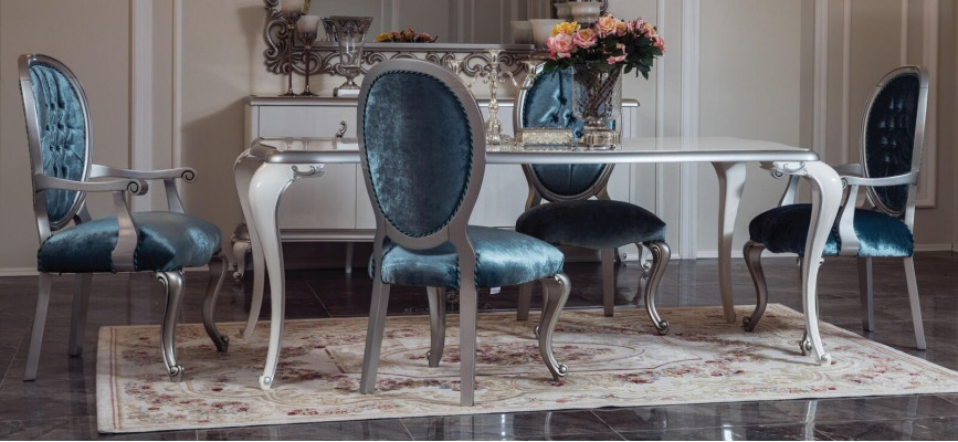 Eetkamer Tafel Set Klassieke Stoelgroep 4x Stoelen 5-delige Set Zitgroep