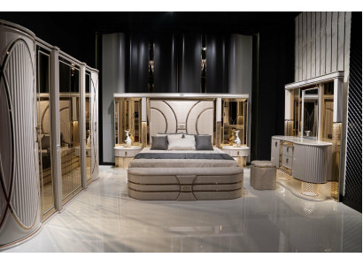Slaapkamerset Complete bed 2x nachtkastjes Garderobekast Nieuw 7-delig