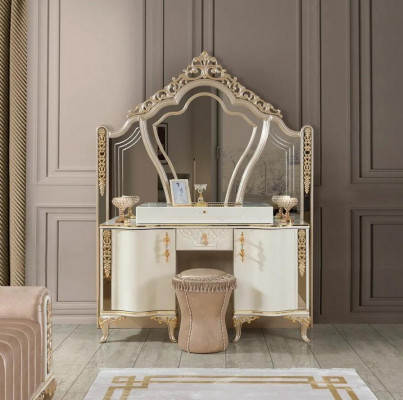Slaapkamer Compleet bed 2x Nachtkastjes Commode met spiegel 4-delig Nieuw.