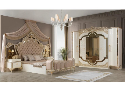 Slaapkamer set bed 2x nachtkastjes design luxe nieuw 5-delig wit