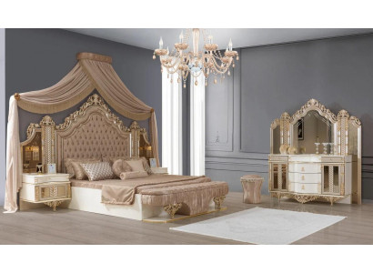Slaapkamer set Bed 2x Nachtkastjes Kaptafel met spiegel Luxe nieuw