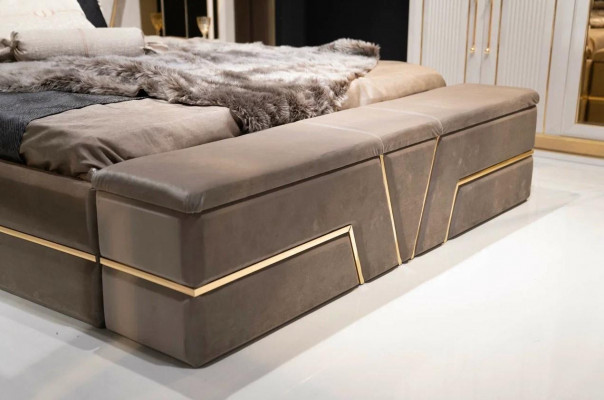 Slaapkamer set Bed 2x Nachtkastjes Luxe nieuw 3-delige Design Modern Hout