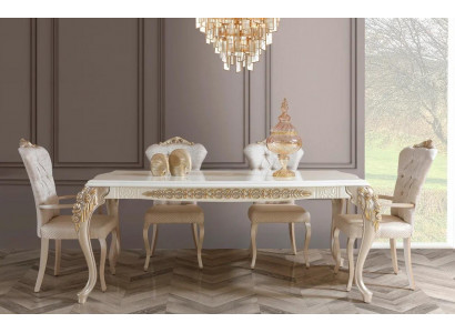 Eetkamer set Eetgroep Eettafel 6x stoelen Modern Nieuw Set van 7 stuks