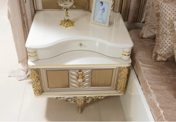 Slaapkamer set Bed 2x nachtkastjes Design Luxe nieuw 4-delig Beige