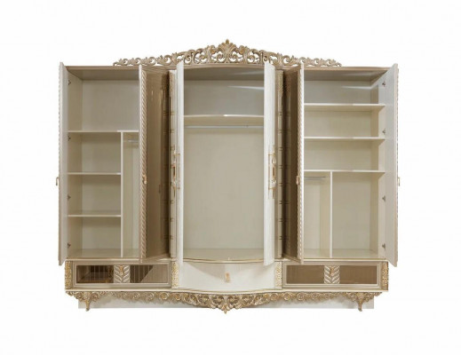 Kledingkast Slaapkamer Zesdeurs Kast Hout Slaapkamer