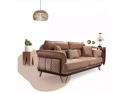 Beige driezits luxe bank Moderne woonkamerbanken 3-zits stijl