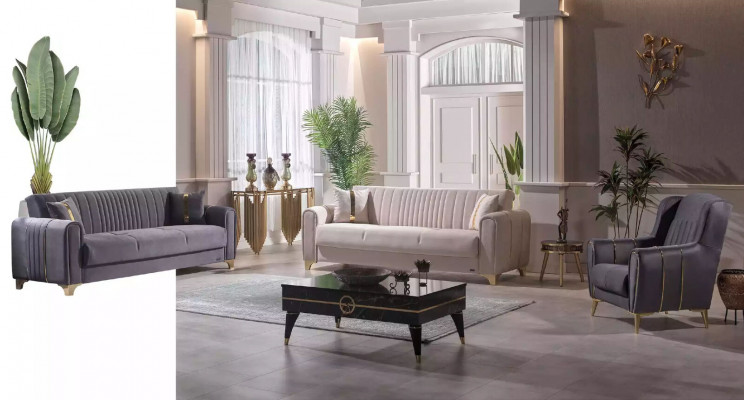 Grijze roestvrij stalen fauteuil Moderne eenzits luxe fauteuil clubsfauteuil