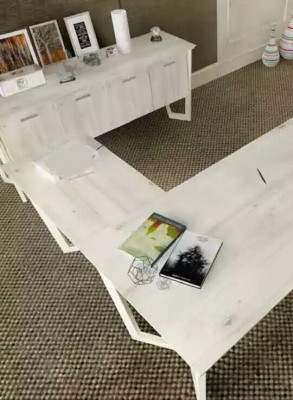 Moderne witte bureau Luxe hoektafel Houten meubilair Kantoor Nieuw