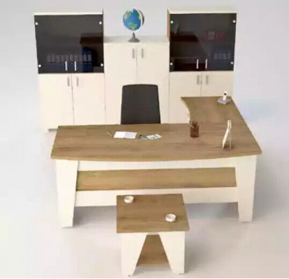 Bruin hoekbureau Exclusief design Bureau Werkkamer Meubels