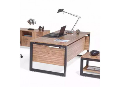 Ontwerper Bruin Bureau Luxe Kantoormeubelen Hout Stijlvolle Inrichting