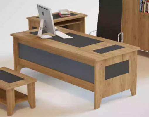 Moderne bruine bureau Luxe uitschuifbare meubels Hout kantoor Nieuw