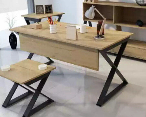 Moderne lichtbruine houten tafel Werktafels Kantoor meubels Designer bureau