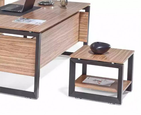 Bruine Vierkante Salontafel Luxe Houten Meubelen Woonkamerontwerp