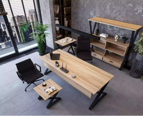 Ontwerper Vierkante Bruine Salontafel Bijzettafel