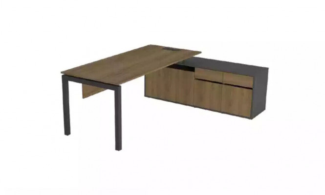 Houten kantoormeubelen, bureau, dressoir, salontafel, moderne kantoorinrichting