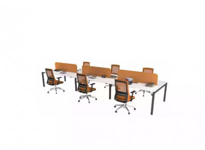 Kantoormeubelen Werktafel voor 6 personen Kantoorinrichting Meubels Houten meubelen