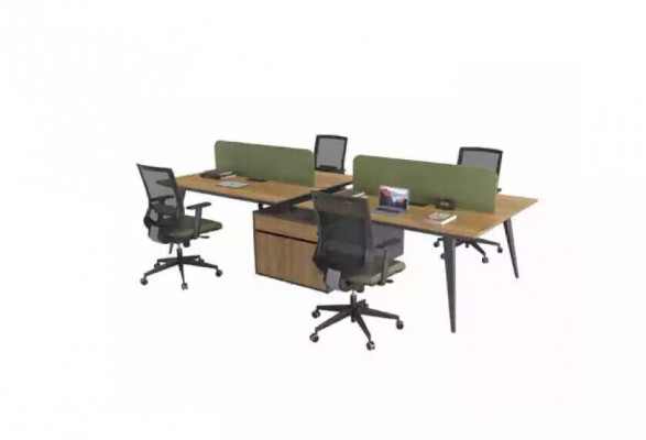 Bureautafel Werktafel Kantoor Groep voor 4 Personen Schrijftafels Schrijfmobilia