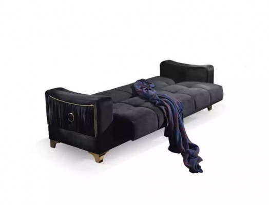 Zwarte bank ontwerper 3-zits luxe bank stoffen bank relax meubels banken