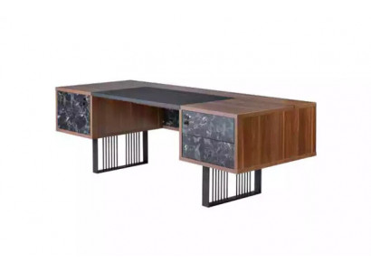 Massief houten bureau kantoormeubelen kantoorinrichting designmeubelen