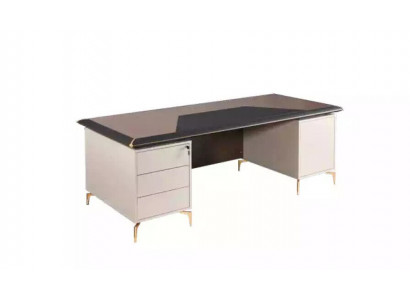 Kantoormeubels Chef Bureau RVS poten Tafel met laden Houten meubels
