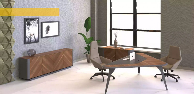 Chef bureau exclusieve kantoorinrichtingstafel modern bruin tafel meubels