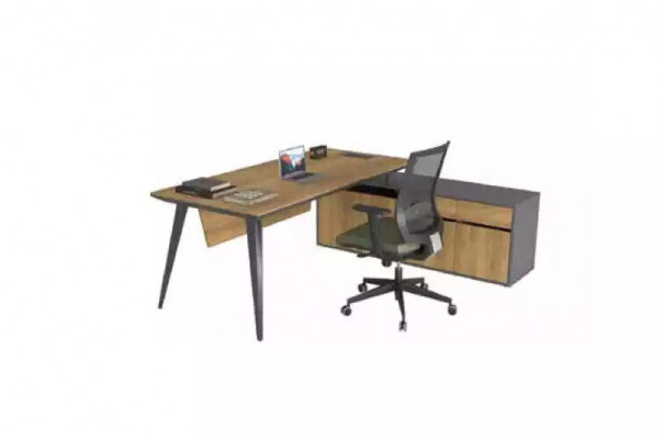 Hoekbureau Kantoor Tafel Bruin Groot Chef Tafels Bureau Meubels