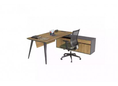 Hoekbureau Kantoor Tafel Bruin Groot Chef Tafels Bureau Meubels