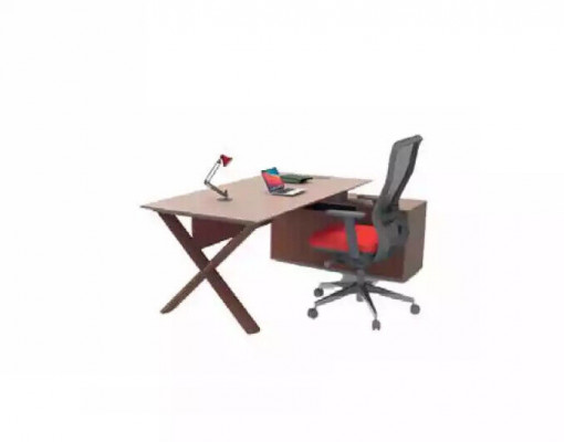 Schrijftafels Kantoor meubels Hoekbureau Werktafels Houten meubels Bruin