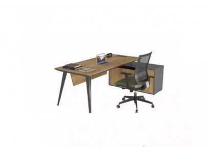 Hoekbureau Kantoor bureau groot Directeur tafels Bureau meubelen Bruin