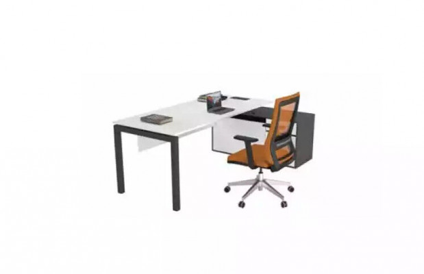 Witte werktafel computertafel kantoortafels houten meubels schrijfmeubels modern.