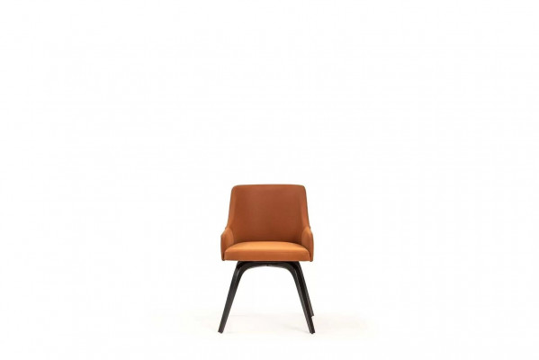 Eethoek Eetgroep Eetkamer Eettafel Stoelen Set 8-delig Bar Oranje Hout