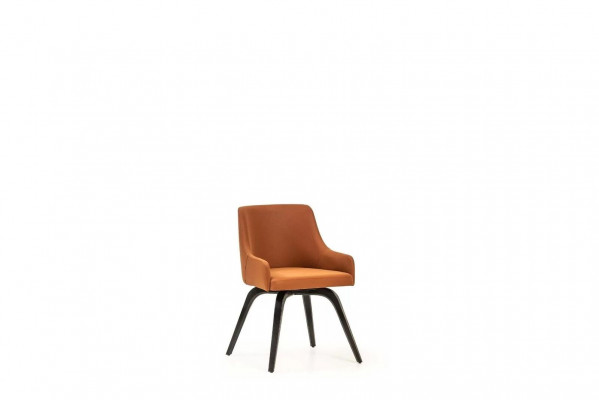 Eethoek Eetgroep Eetkamer Eettafel Stoelen Set 8-delig Bar Oranje Hout