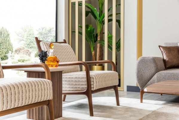 Bankstel Driepersoons Fauteuil Bruin Gestoffeerd Bank Grijs Bankstellen Banken