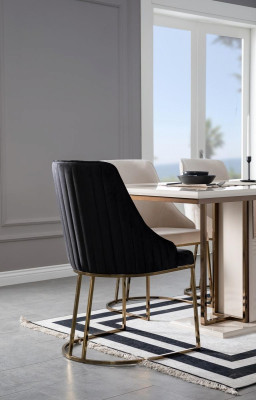 Set eetgroep eetkamer eettafel stoelen 9-delige luxe wit dressoir