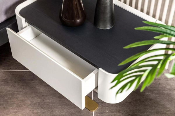 Compleet slaapkamer tweepersoonsbed Bed Nachtkastjes Oranje Console 5 delig