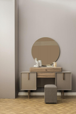 Slaapkamer Compleet tweepersoonsbed Bed Nachtkastjes Console 6-delig Grijs